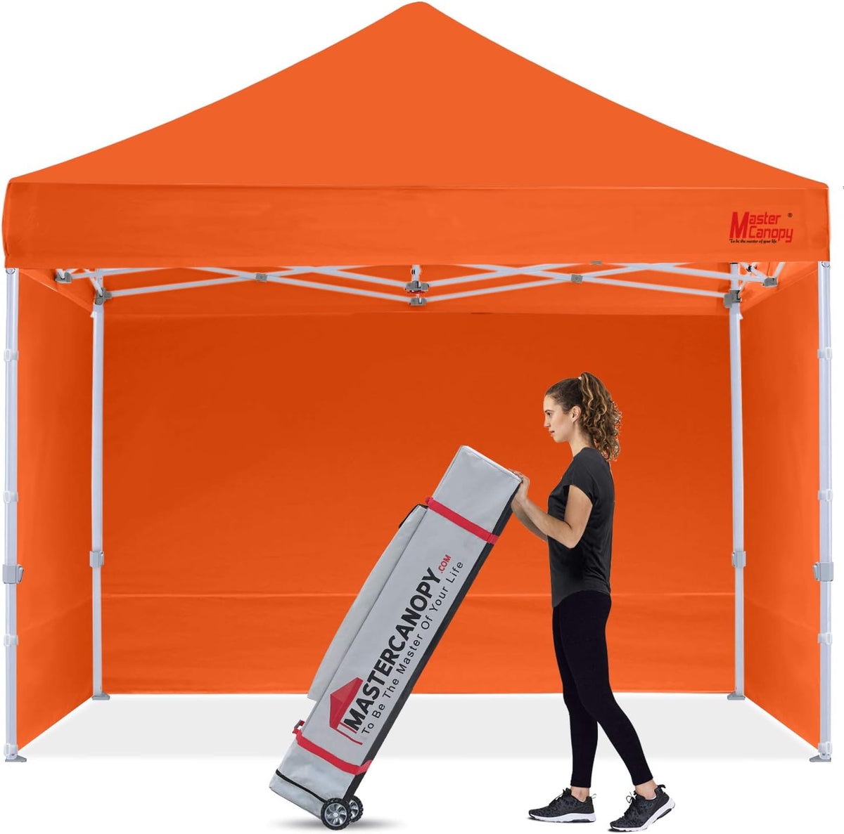 Pop-up Canopy Tent 10x10 Heavy Duty Instant Canopy with Sidewalls Pure White X685528