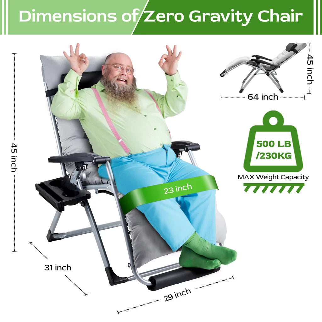 Oversized Zero Gravity Chair Black U1742
