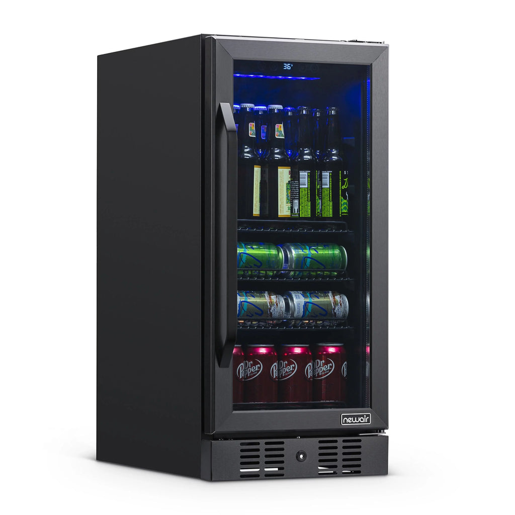 15” 96 Can Built-in Beverage Fridge Black Stainless Steel R6777
