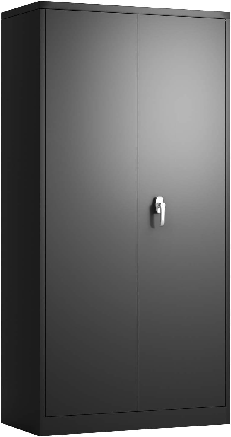 Metal Storage Cabinet with 2 Doors and 4 Adjustable Shelves D6897