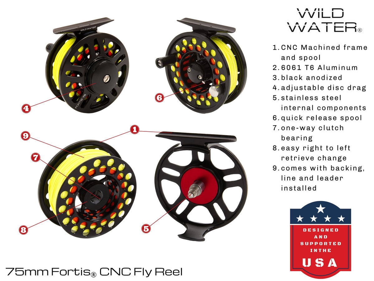 3/4 Weight CNC Reel Fly Rod Package F8206