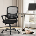 Black Ergonomic Mid-Back Mesh Swivel Office Chair Y6824