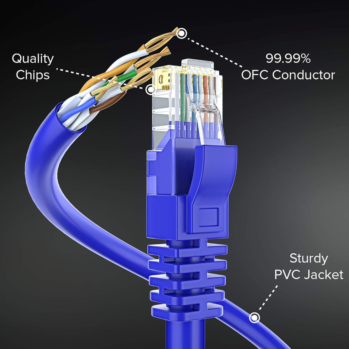 250 Ft Blue Cat 6 Ethernet Cable P87174