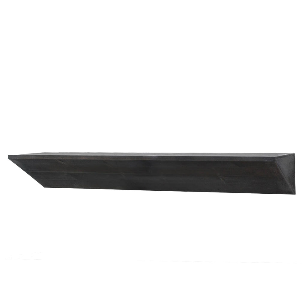 Large Black Wood Floating Wall Shelf L2016