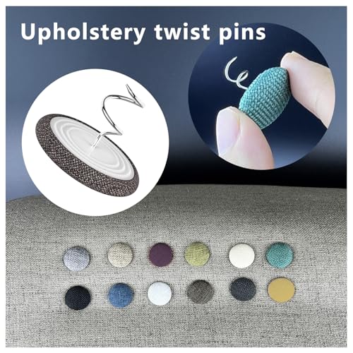 12 Pack Grey Blue Upholstery Pins I764649