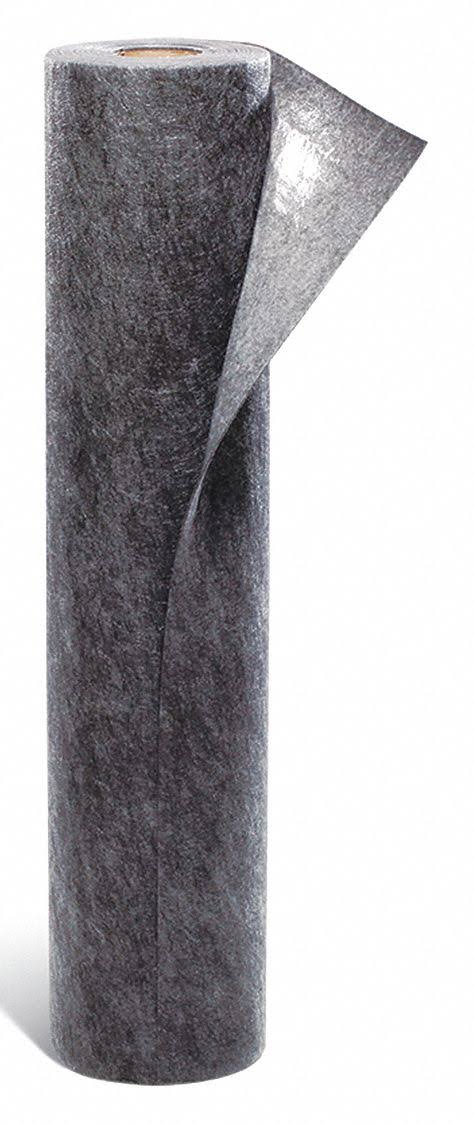 Absorbent Roll, Gray, 5 Ft, Pack of 10 K895990