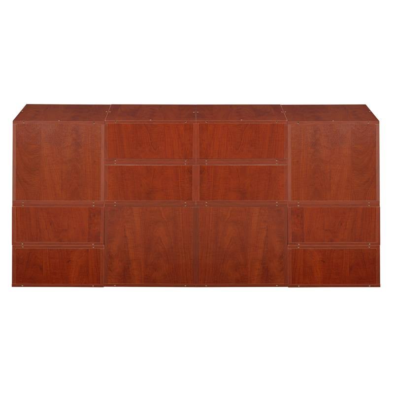 Cherry/Blue Storage Set with Foldable Storage Bins A183