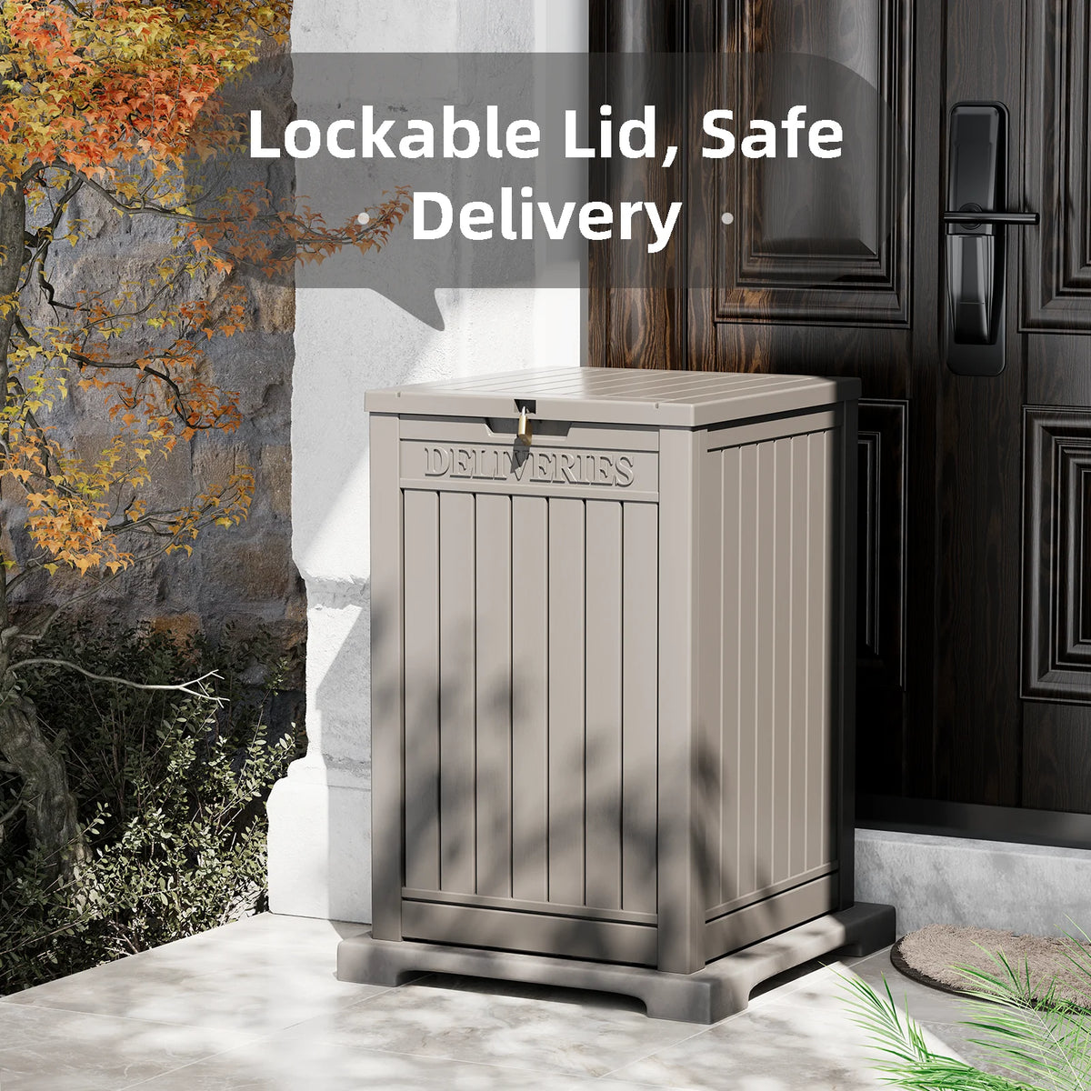 48 Gallon Lockable Waterproof Resin Package Delivery Box X67181