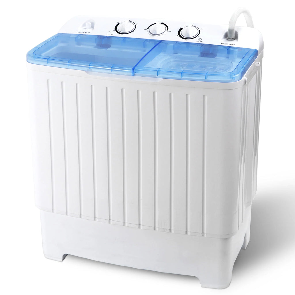 2 in1 Portable Mini Washing Machine Top-Load Twin Tub Washer Spin Dryer, White X86164