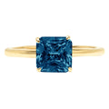 18K Yellow Gold Solitaire Ring U694