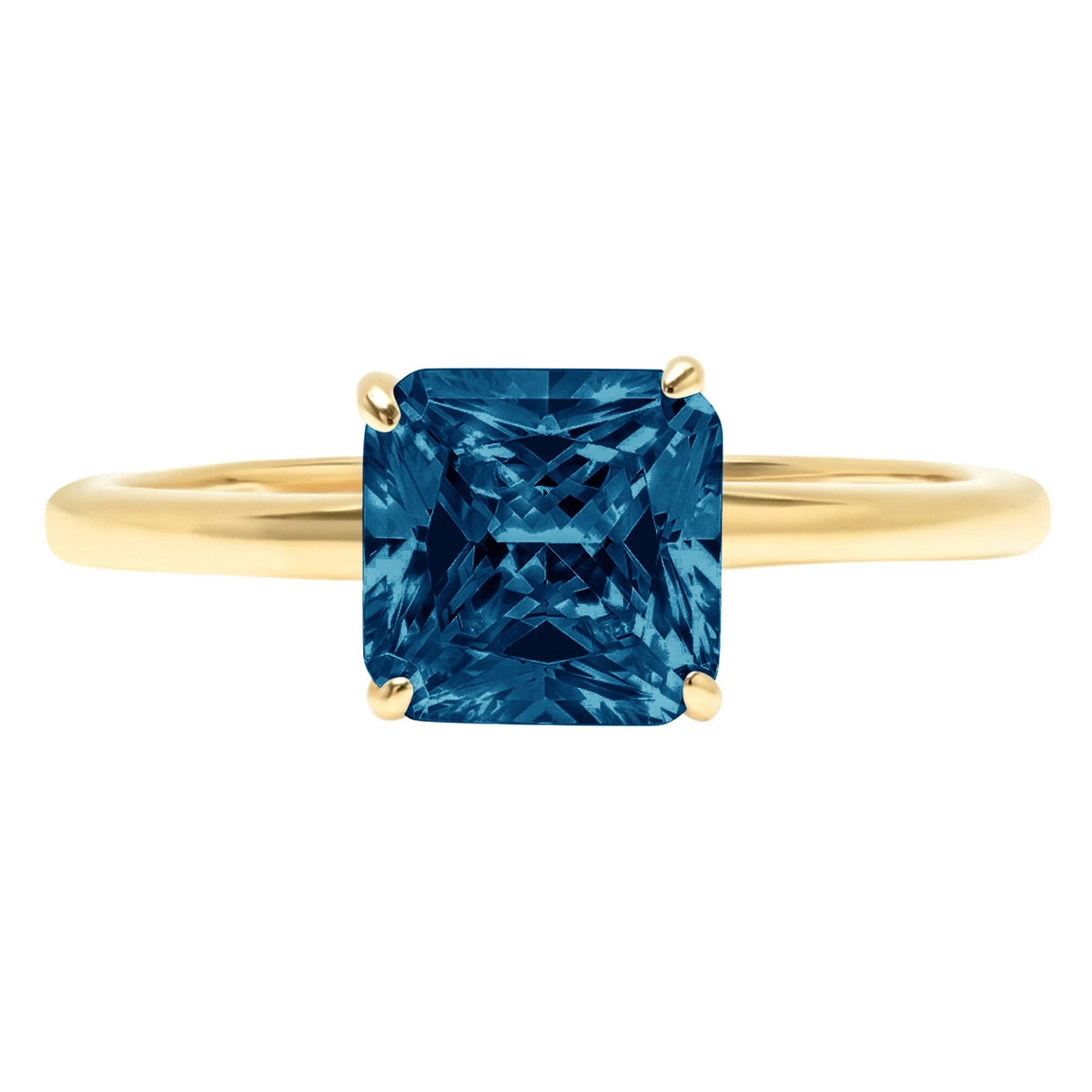18K Yellow Gold Solitaire Ring U694