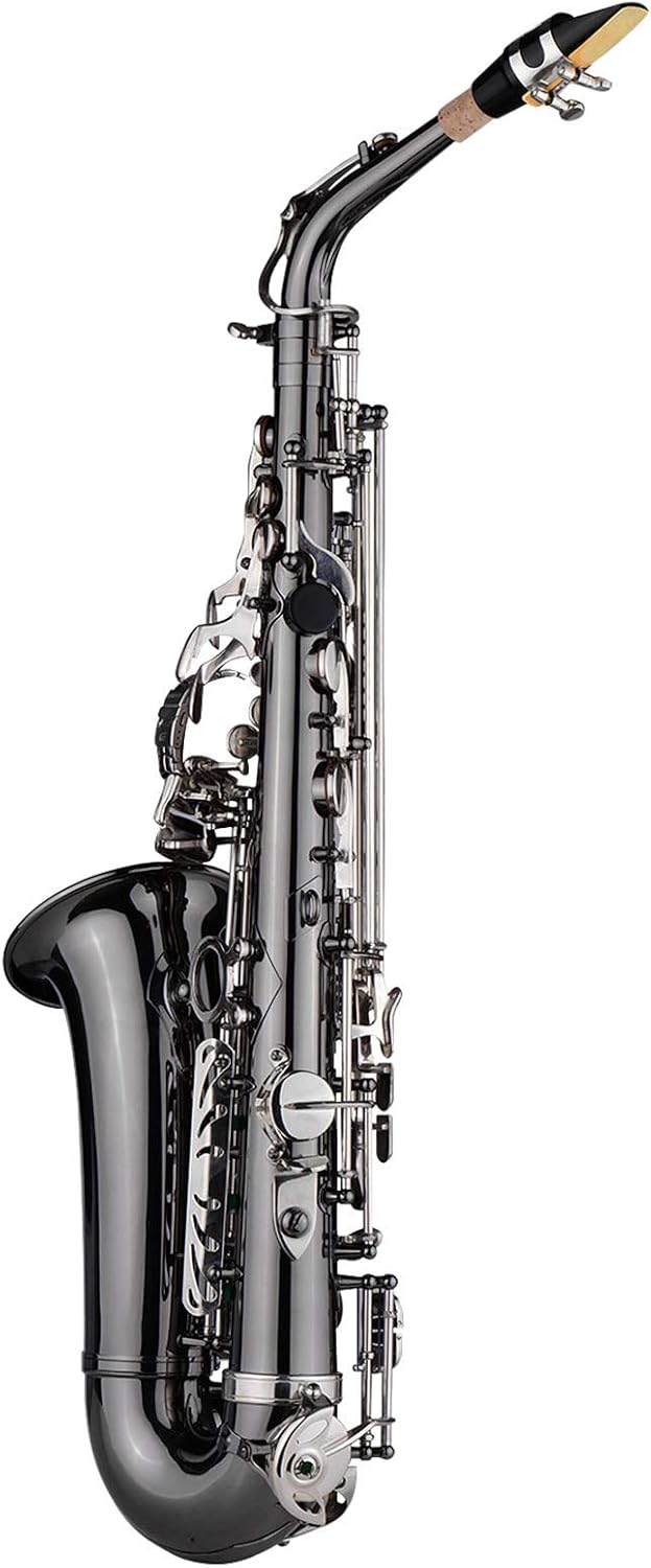 Black Nickel Plating Alto Saxophone with Carrying Case S70598