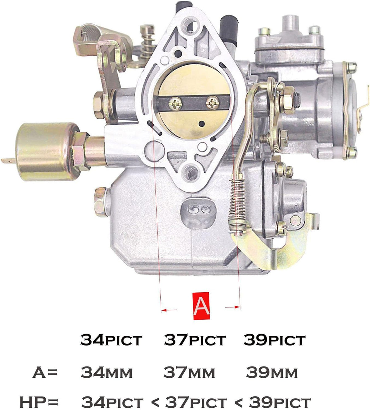 39 Pict-3 Carburetor Dual Port 1600cc Air Cooled 12V Engine Electric Choke W342