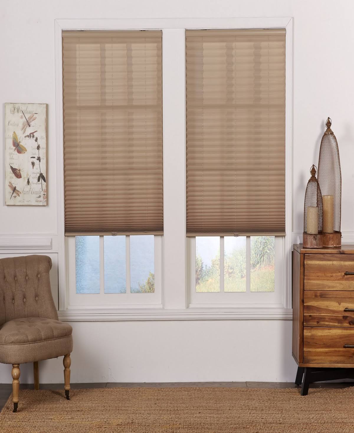 Camel Cordless Light Filtering Pleated Shade 32x64 G35953
