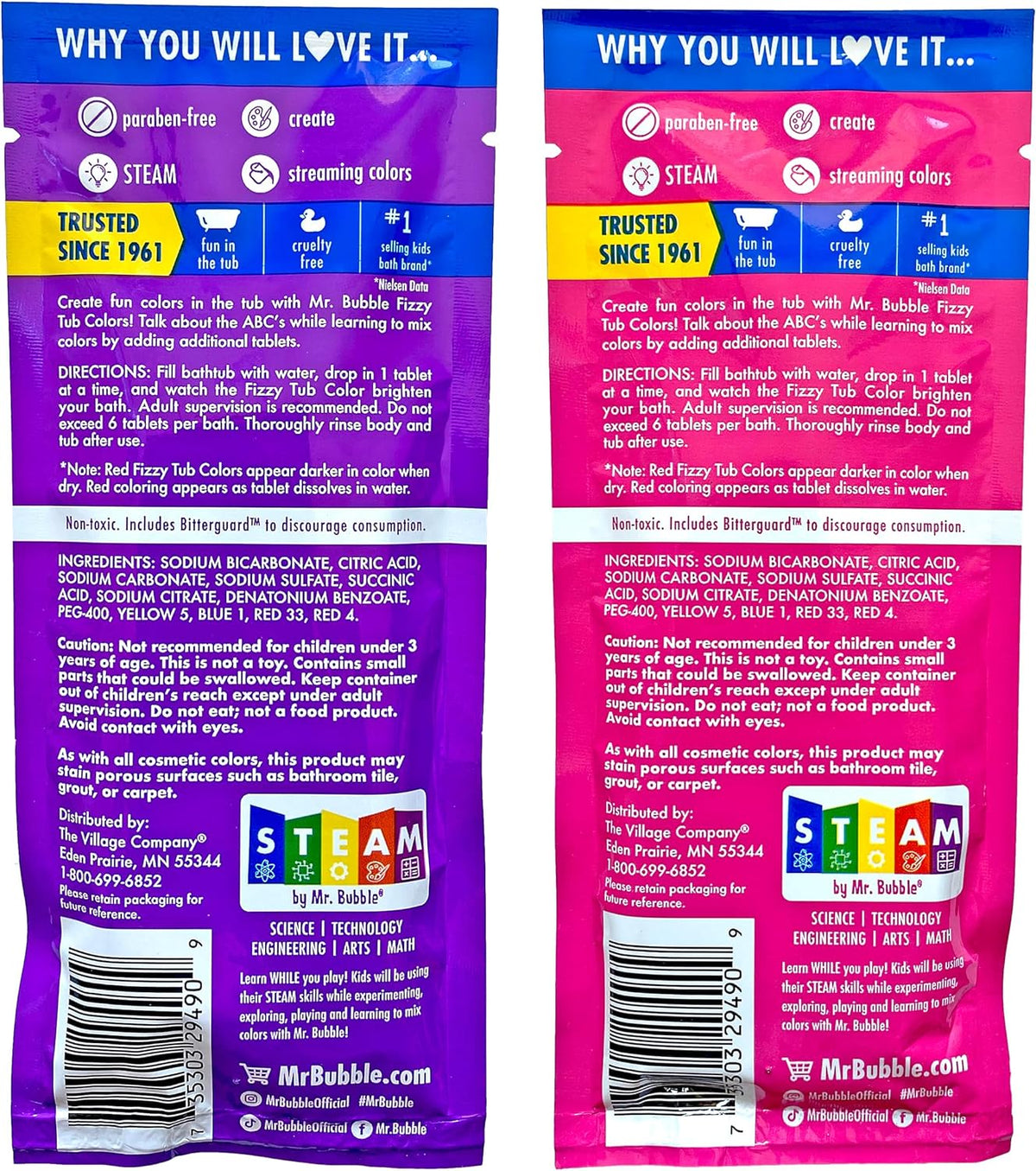 Fizzy Tub Colors (12 Packets, 9 Tablets Each) J5254