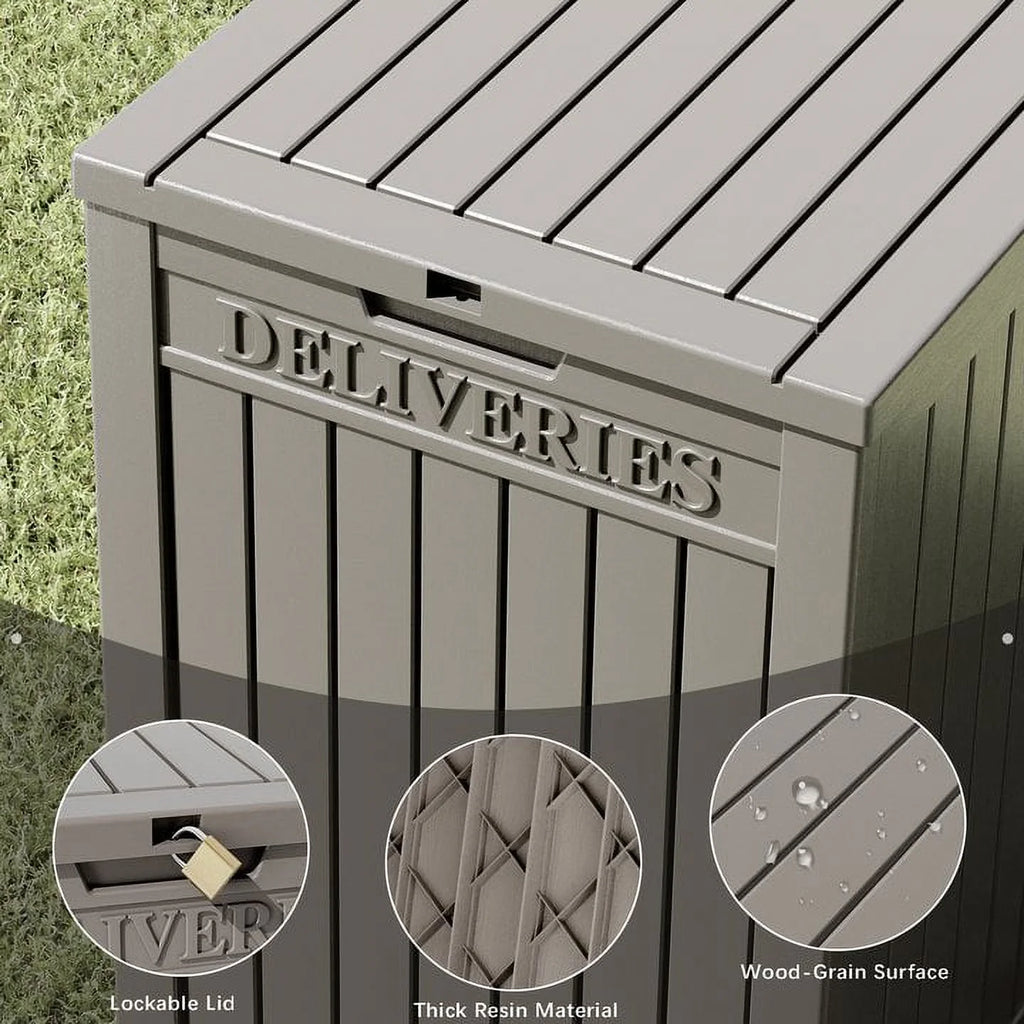 48 Gallon Lockable Waterproof Resin Package Delivery Box X67181