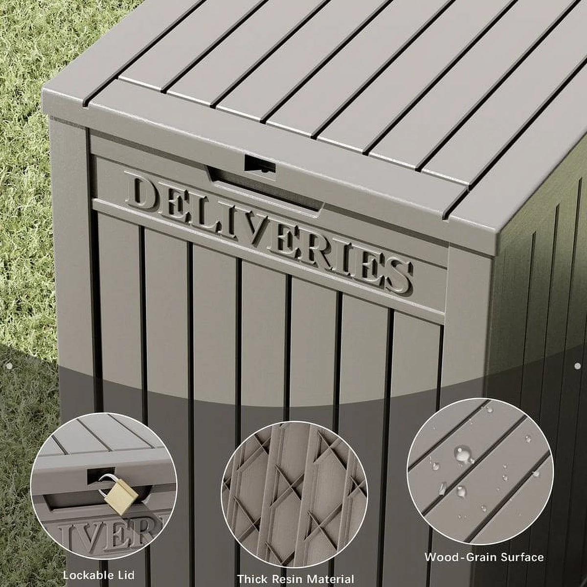 48 Gallon Lockable Waterproof Resin Package Delivery Box X67181