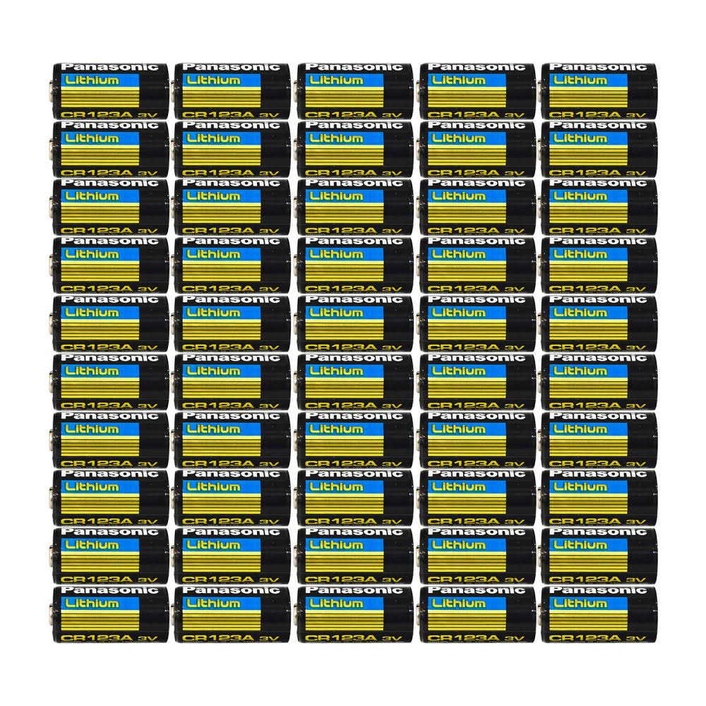 50 Pack Panasonic CR123A 3V Lithium Batteries O289931