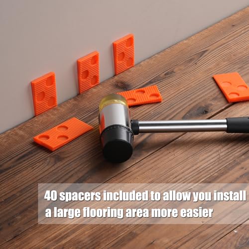 44-Piece Laminate Wood Flooring Installation Kit with Tapping Block, Pull Bar, Mallet, Contour Gauge and 40 Spacers C928163