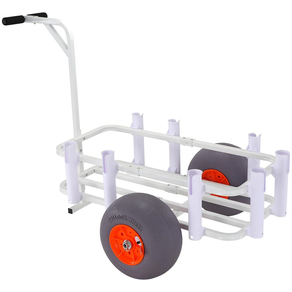 Heavy-Duty Aluminum Beach Fishing Cart with 8 Rod Holders S15626