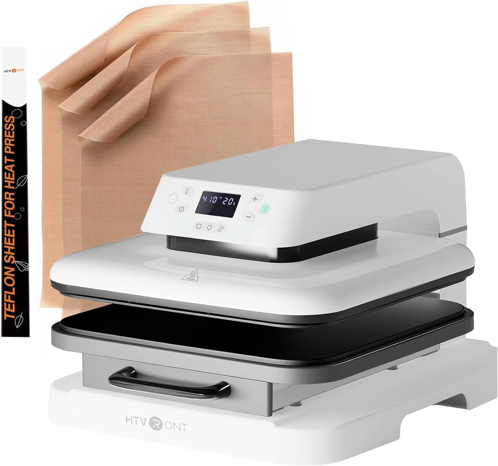 Auto Heat Press Machine 15x15 with 3Pack 12x16" Teflon Sheets J22815
