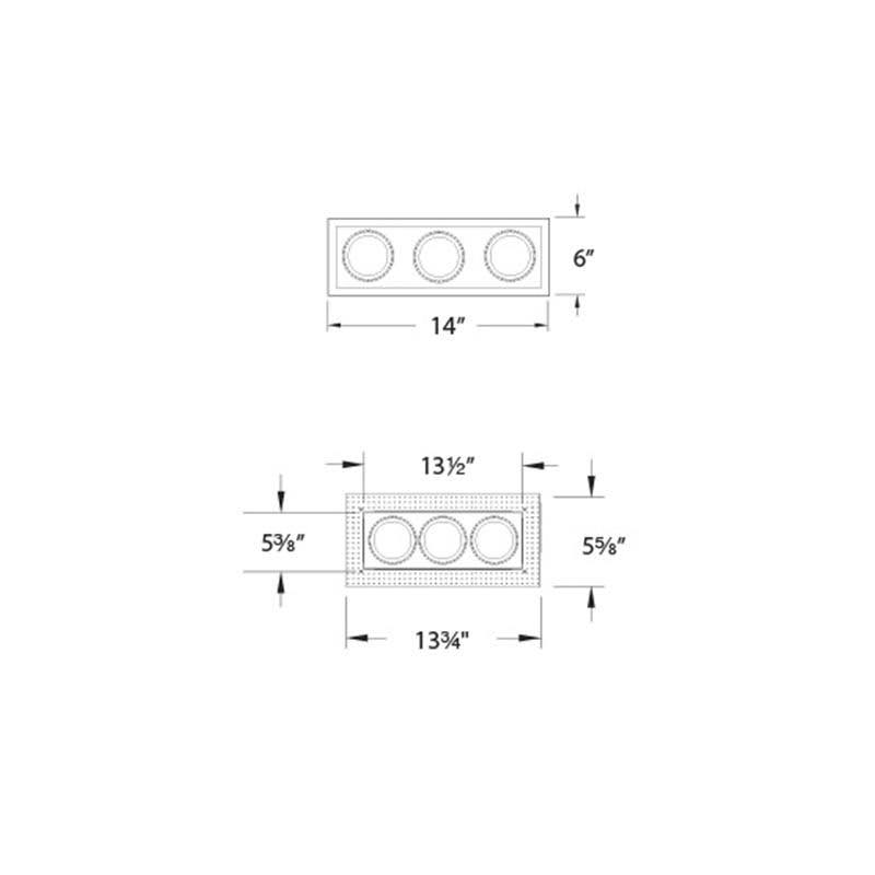 Low Voltage Three Light Trim C93608