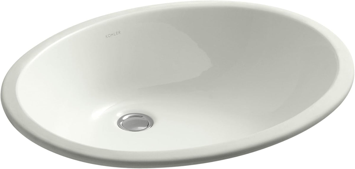 Biscuit Undercounter Bathroom Sink R234