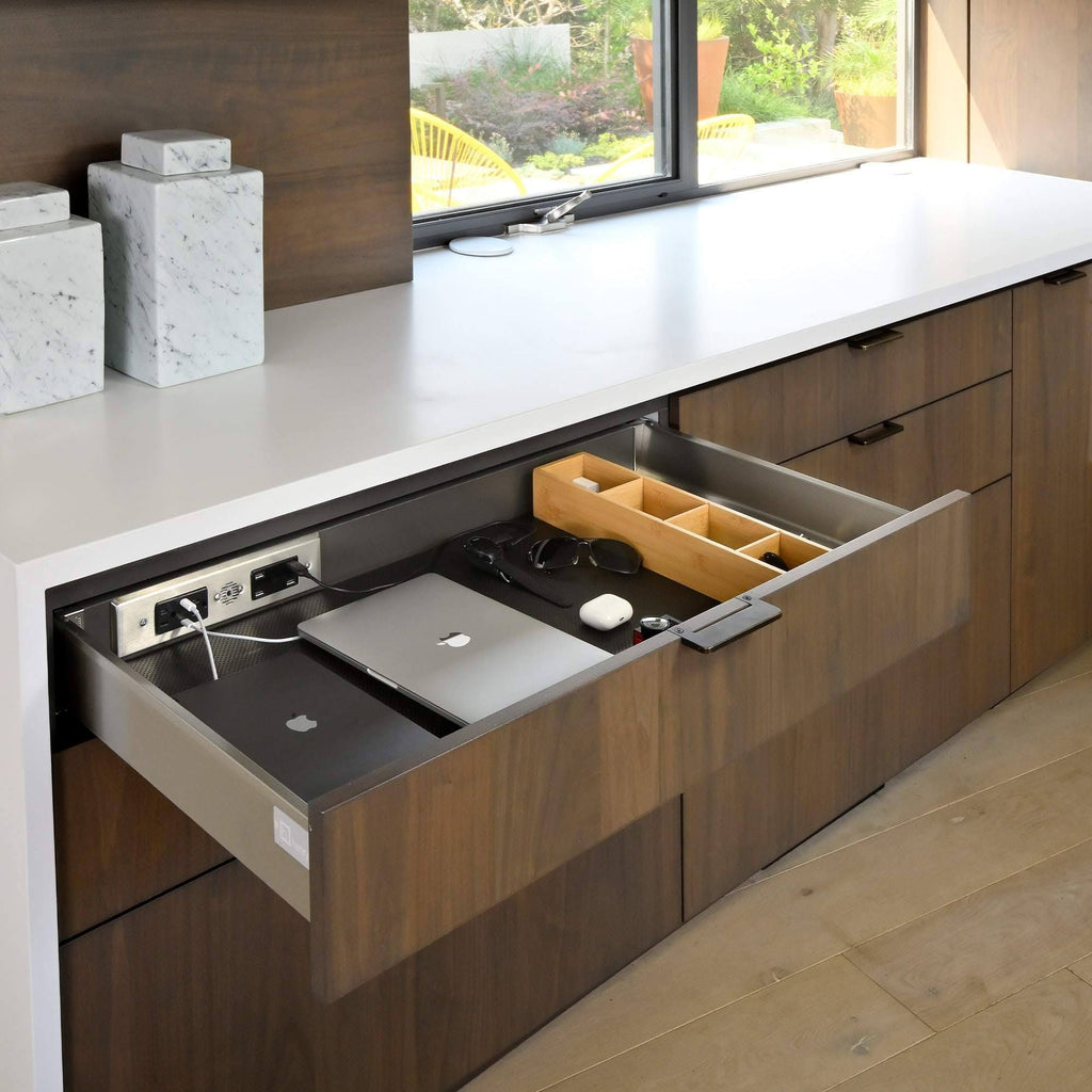 Black In-Drawer Outlet with 2 AC Outlets U947