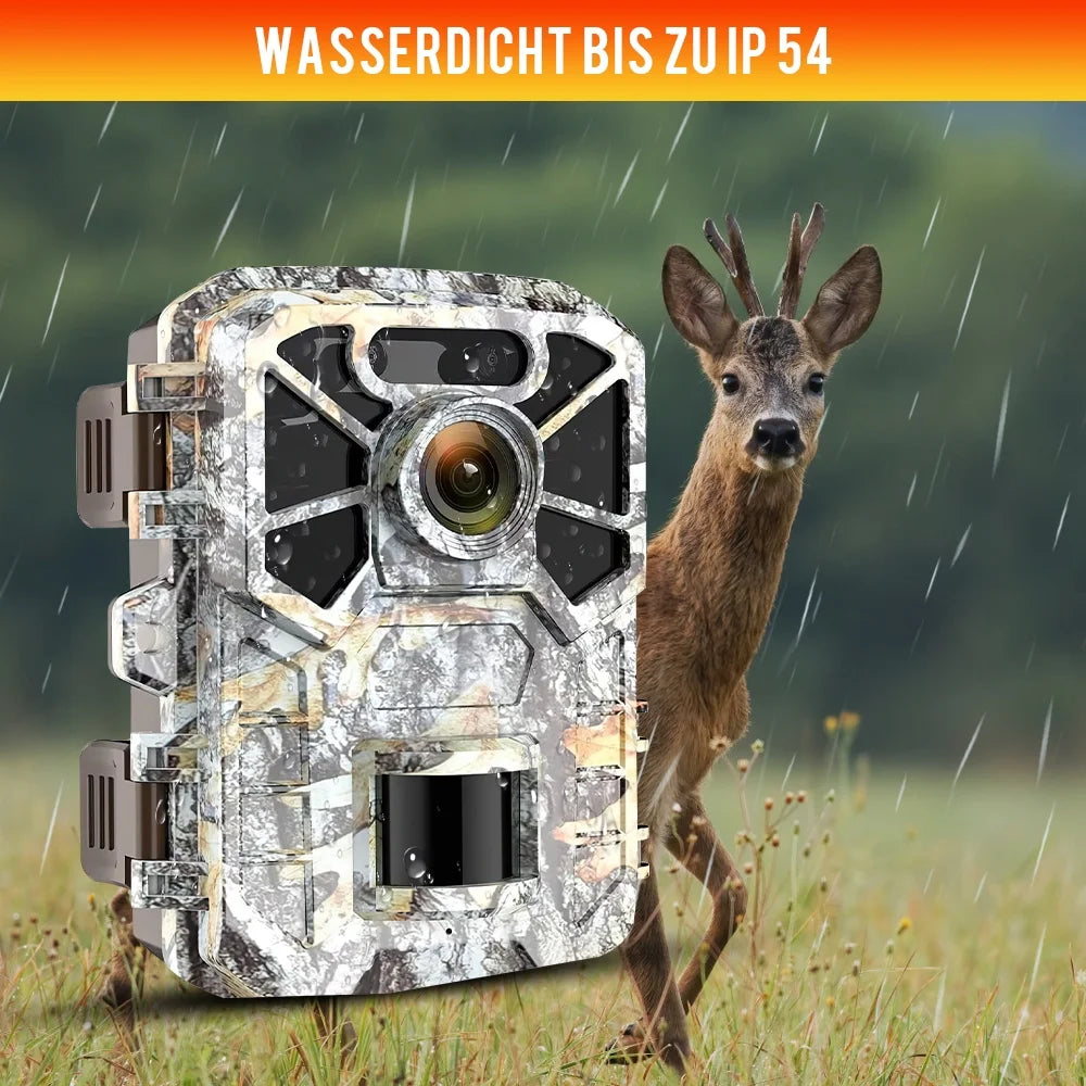 30MP 2K Infrared Night Vision Waterproof Trail Camera with 120° Wide Angle Lens M7029