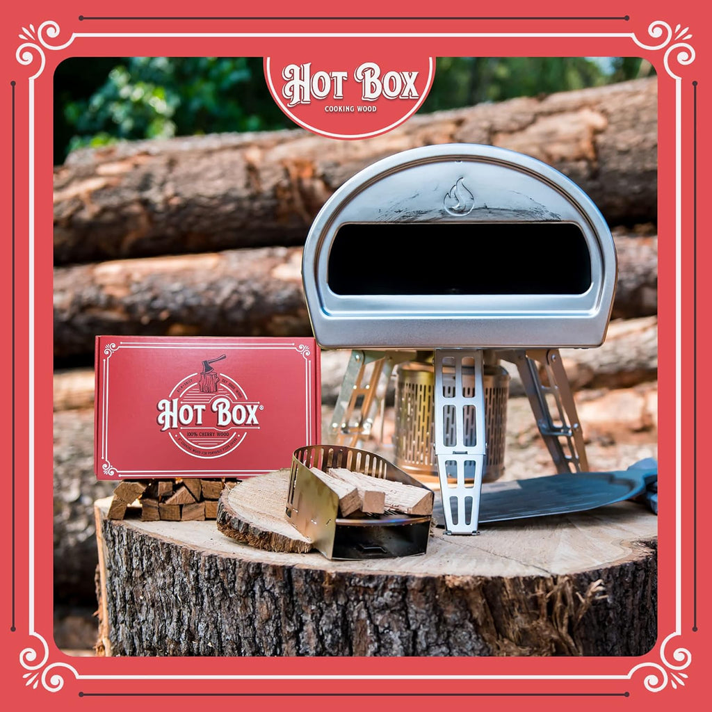 Kiln-Dried Cherry Cooking Wood, 6 Inch Mini-Cut Logs, 1 Box (350 Cubic Inches) Pack of 2 D657