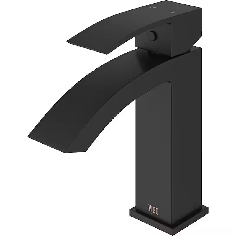 Single Handle Bathroom Faucet Matte Black H2800