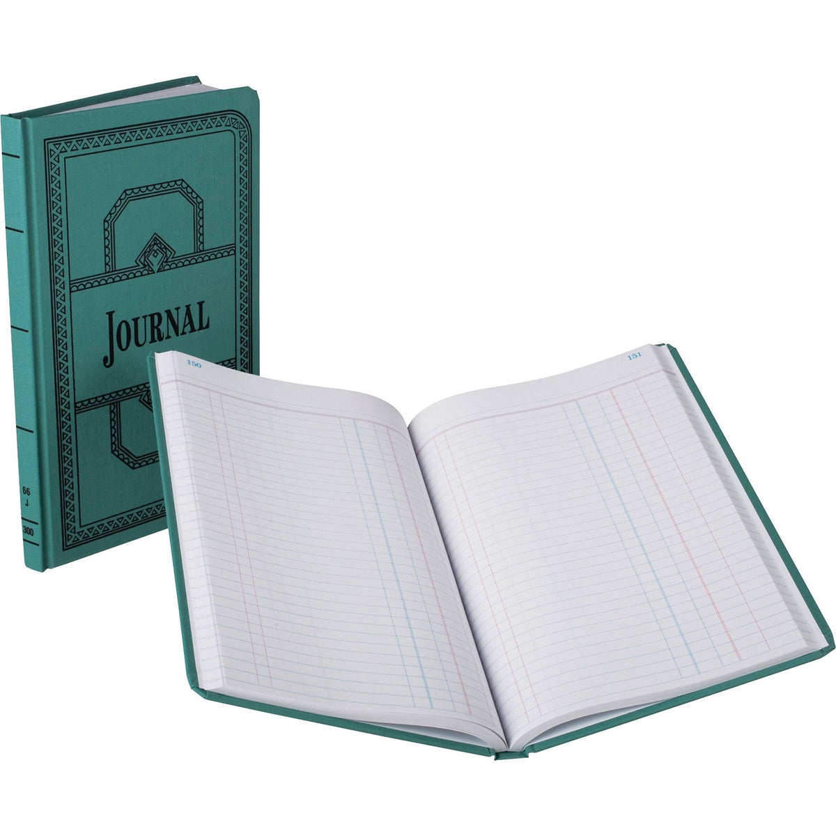 Record/Account Book, Journal Rule, Blue, 300 Pages Q785