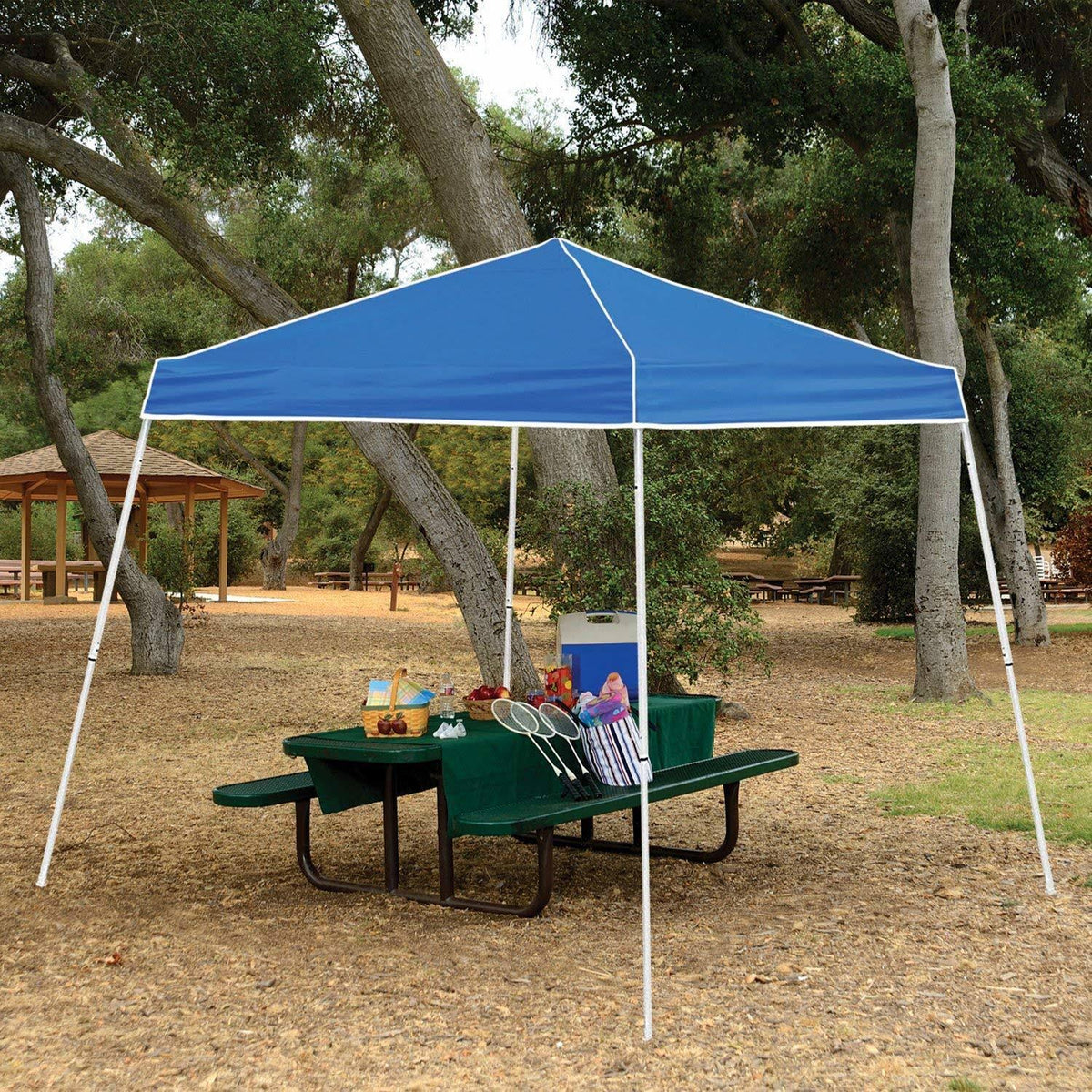Blue Angled Leg Instant Shade Canopy Tent V199