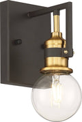 1-Light Vanity & Wall Warm Brass / Black Y784