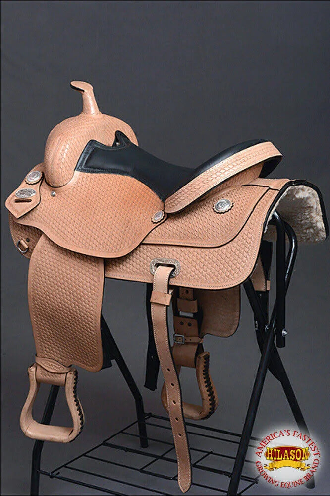 Western American Leather Draft Horse Saddle D24533