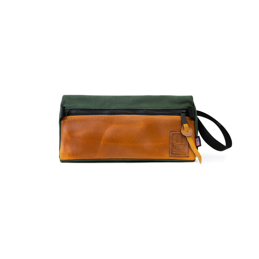 Black Canvas Dopp Kit with Black Leather D450458