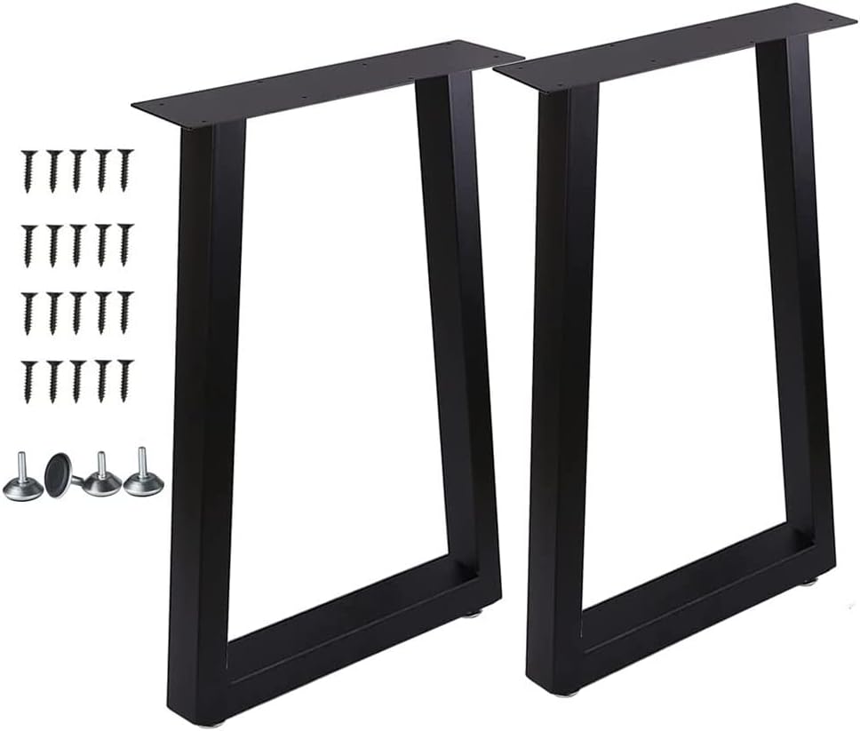 2 Pcs Black Metal Table Legs B693
