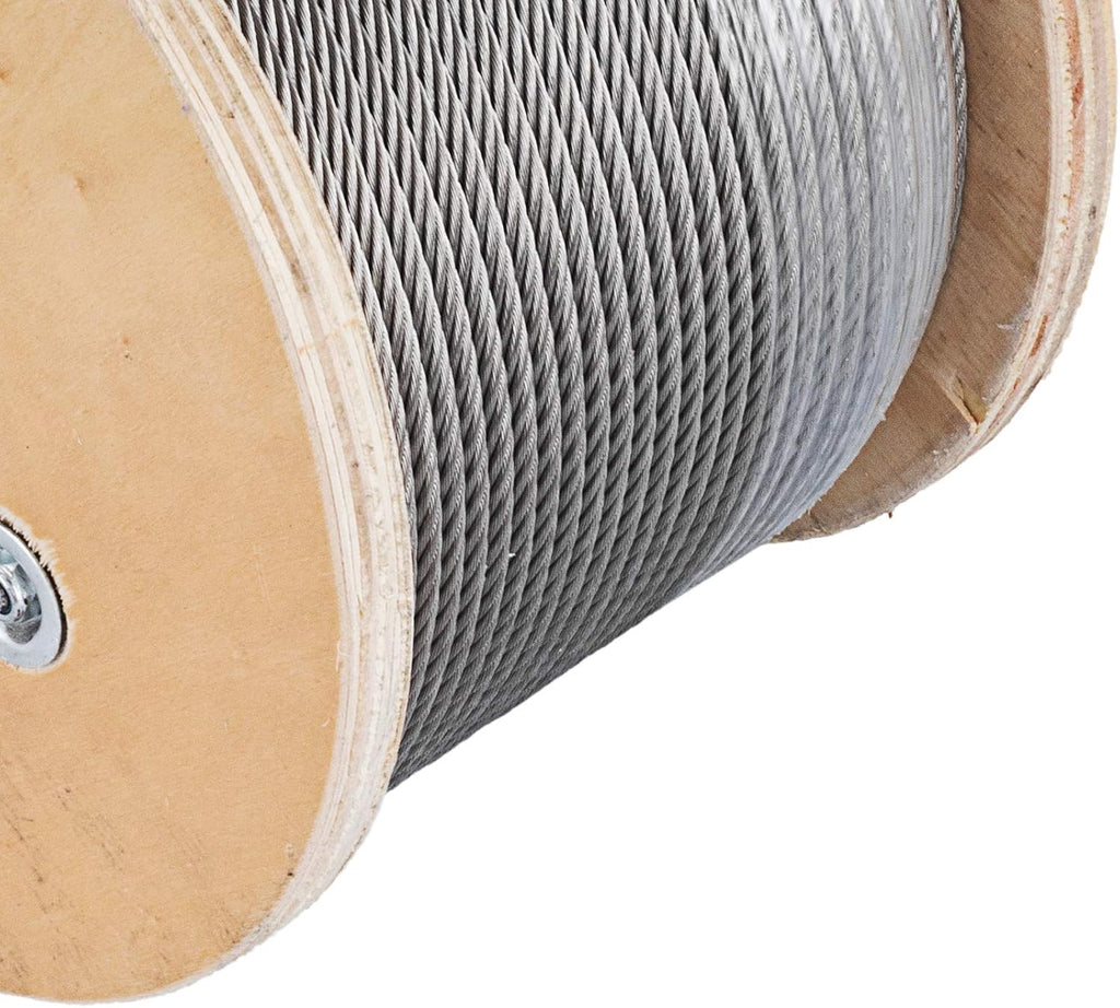 304 Stainless Steel Wire Rope 500ft 3/16 7x19 Cable V1303