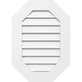 Vertical Elongated Octagon Surface Mount PVC Gable Vent S9950