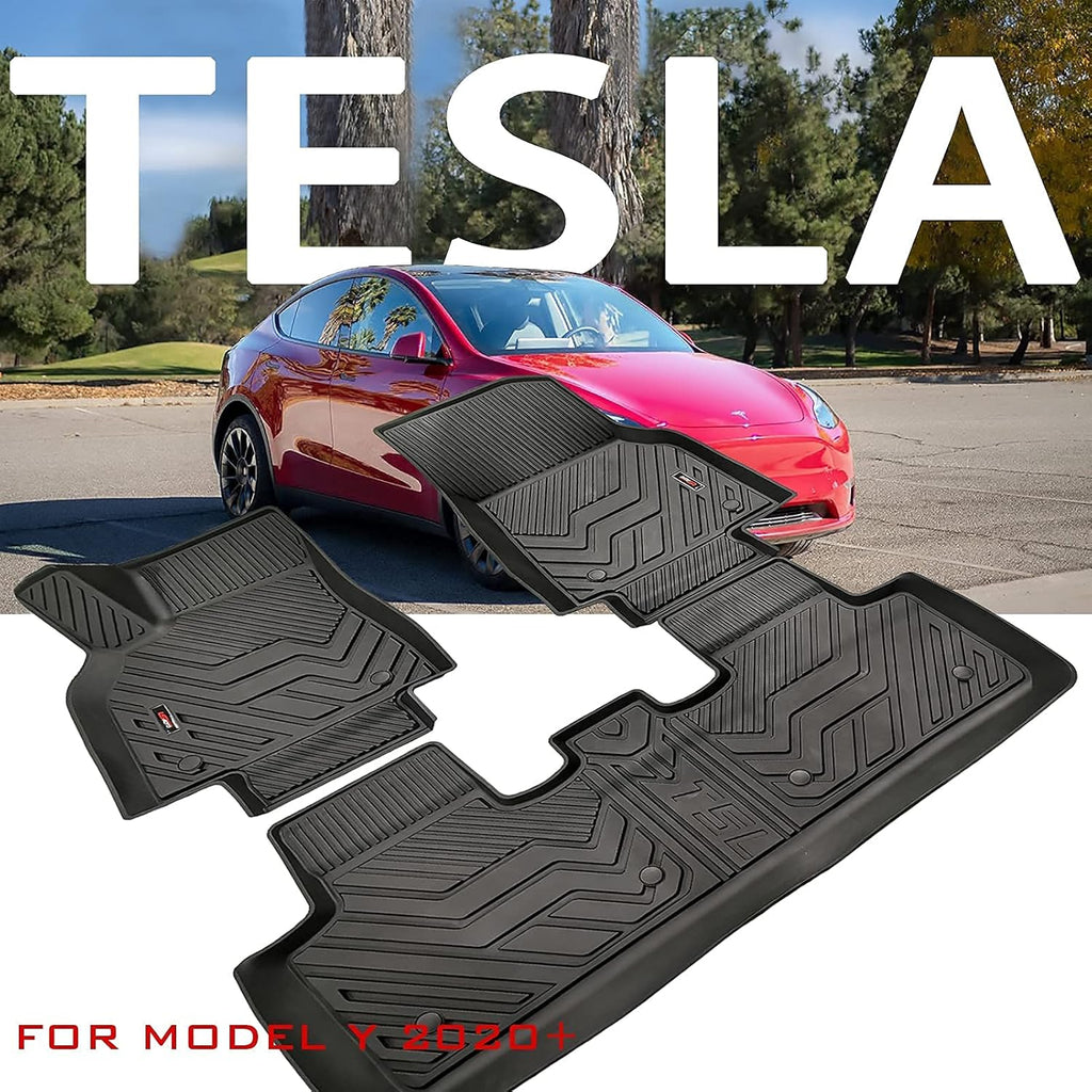 3D TPE All Weather Floor Liners 1st and 2nd Row Black W46341