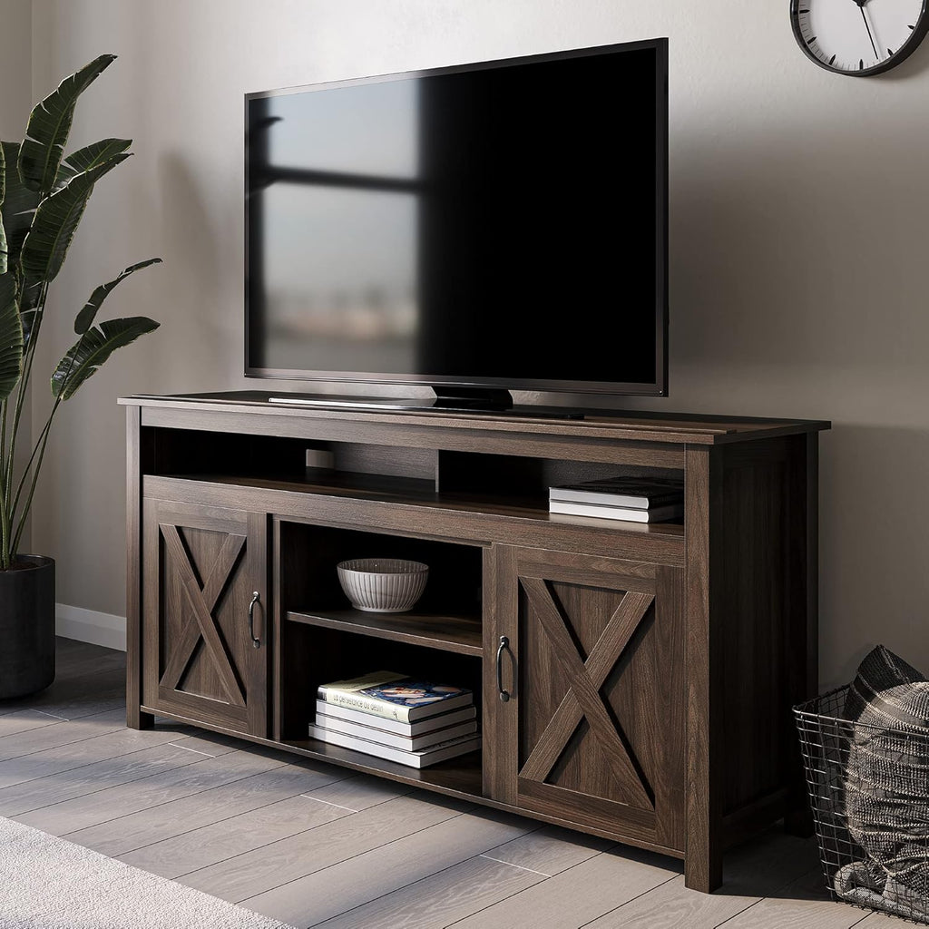 Wood Electric Fireplace TV Stand for TVs up to 65 Inches Y98481