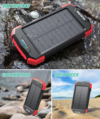 10,000mAh Solar Power Bank with Wireless Charging U73845