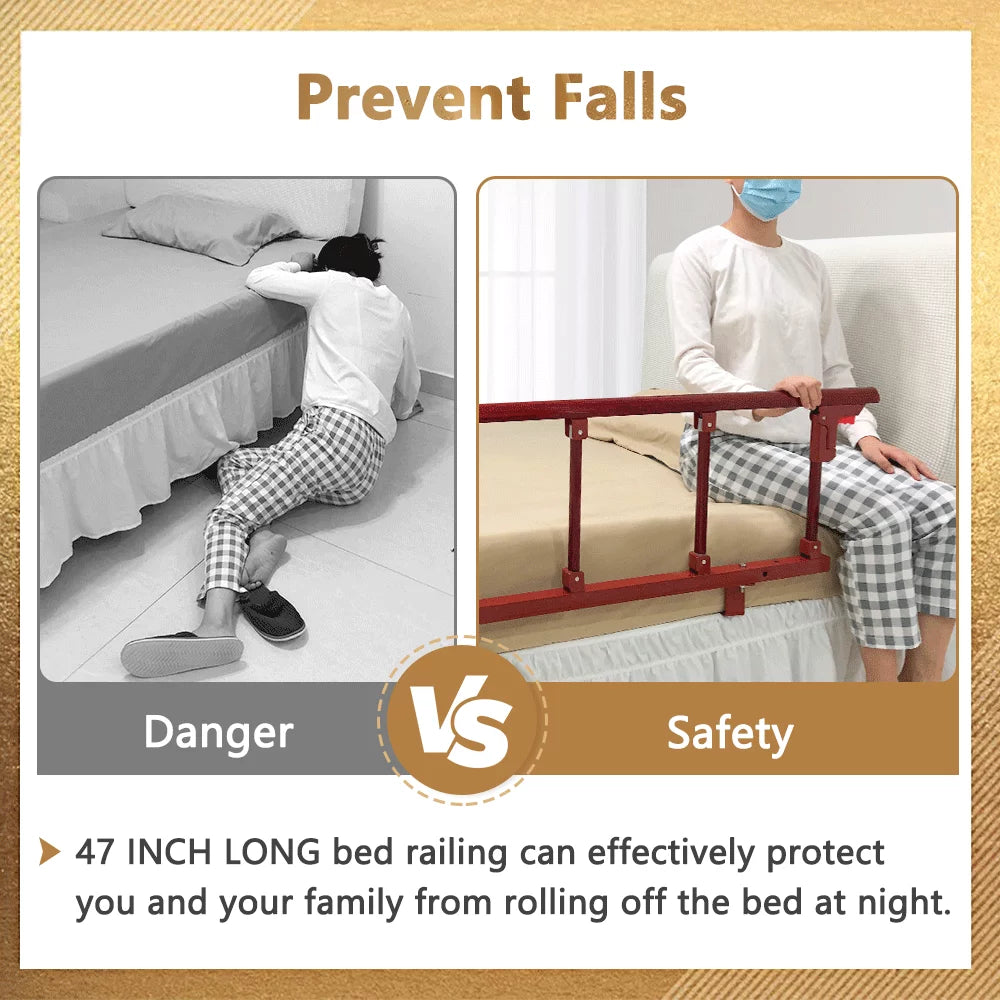 Bed Railing Safety Rails with Bedside Cane Assist Handle Z332