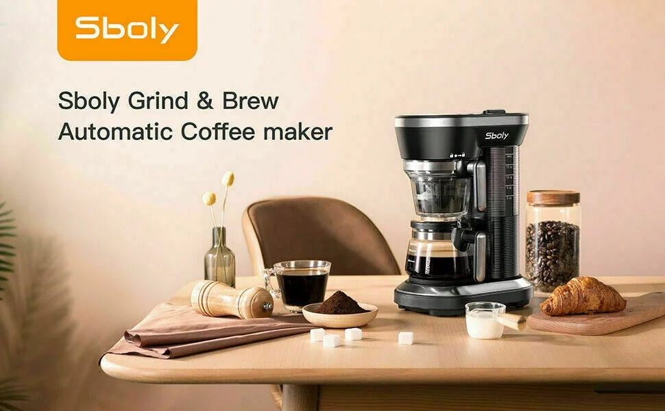Automatic Coffee Maker & Grinder Single Cup Y46878