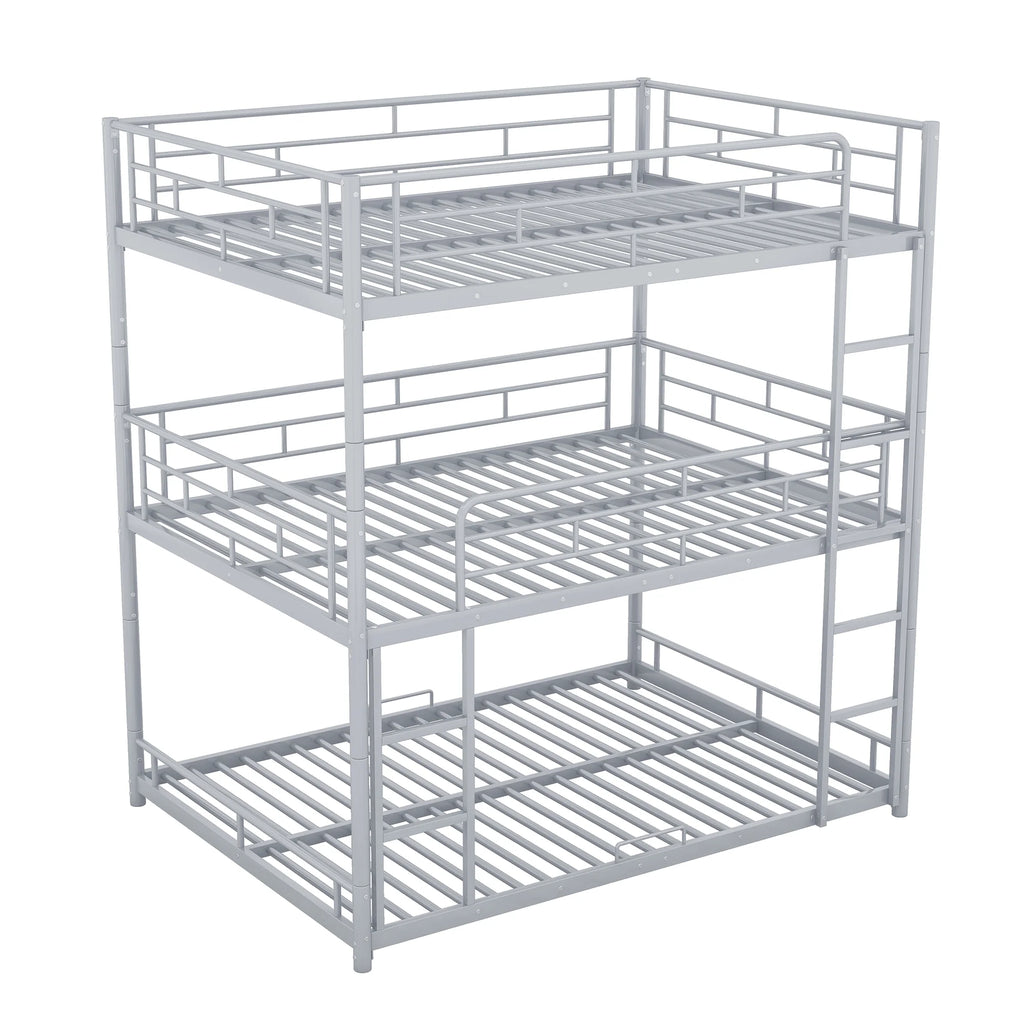 Silver Full Size Metal Triple Bunk Bed P524751
