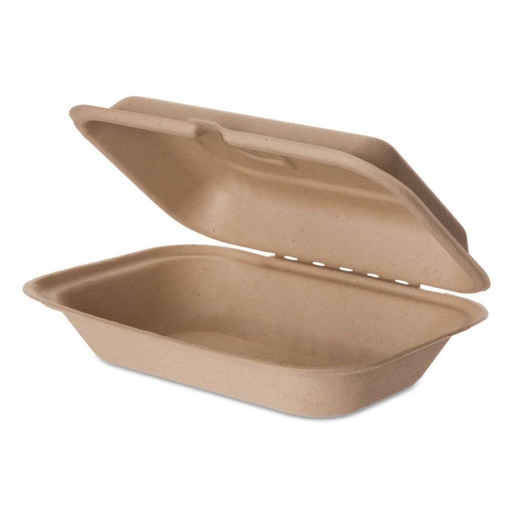 Wheat Straw Hinged Clamshell Containers X28561