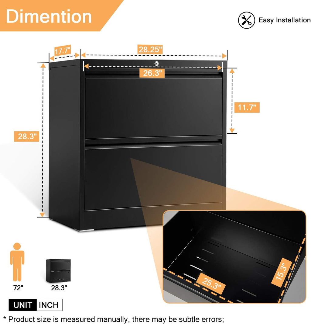 2 Drawer Metal File Cabinet with Lock Z897