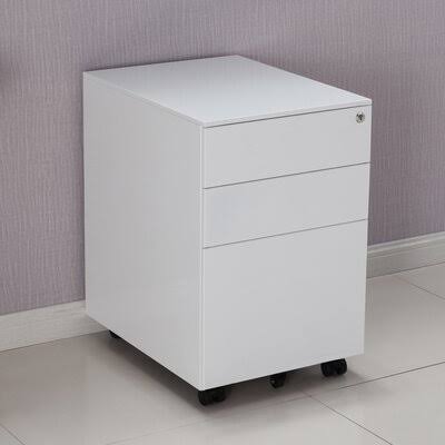 Black File Cabinet with Wheels A1360