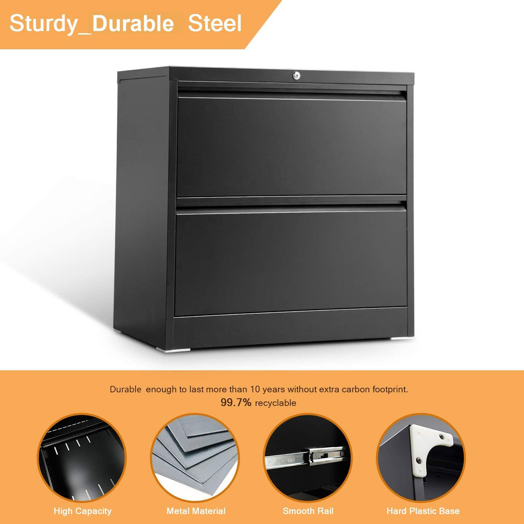 2 Drawer Metal File Cabinet with Lock Z897