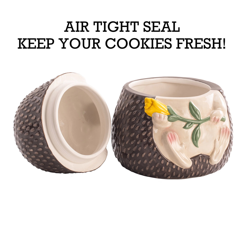 9.6 inch Air Tight Ceramic Cookie Jar U7440